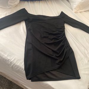 Shein Off-The-Shoulder Black Dress